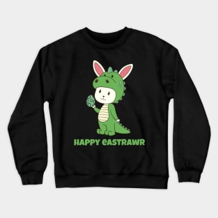 Happy Eastrawr T Rex Dinosaur Shirt Cute Easter Bunny Pajama T-Shirt Crewneck Sweatshirt
